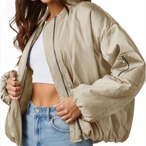 Old Navy Women's Oversized Bomber Jacket